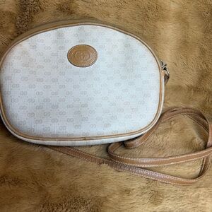 Vintage Gucci Micro GG Shoulder Bag Brown
